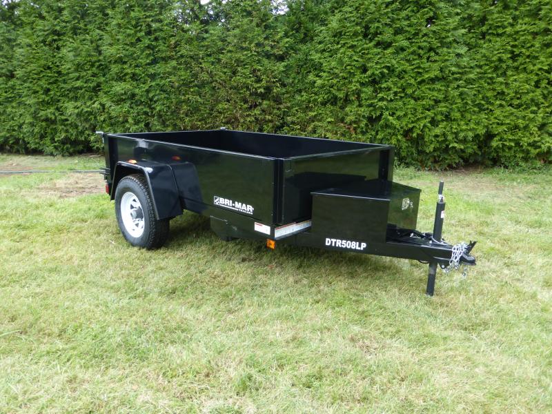 BriMar 5' x 8' x 15" Single Axle Dump Trailer 5K New enclosed cargo