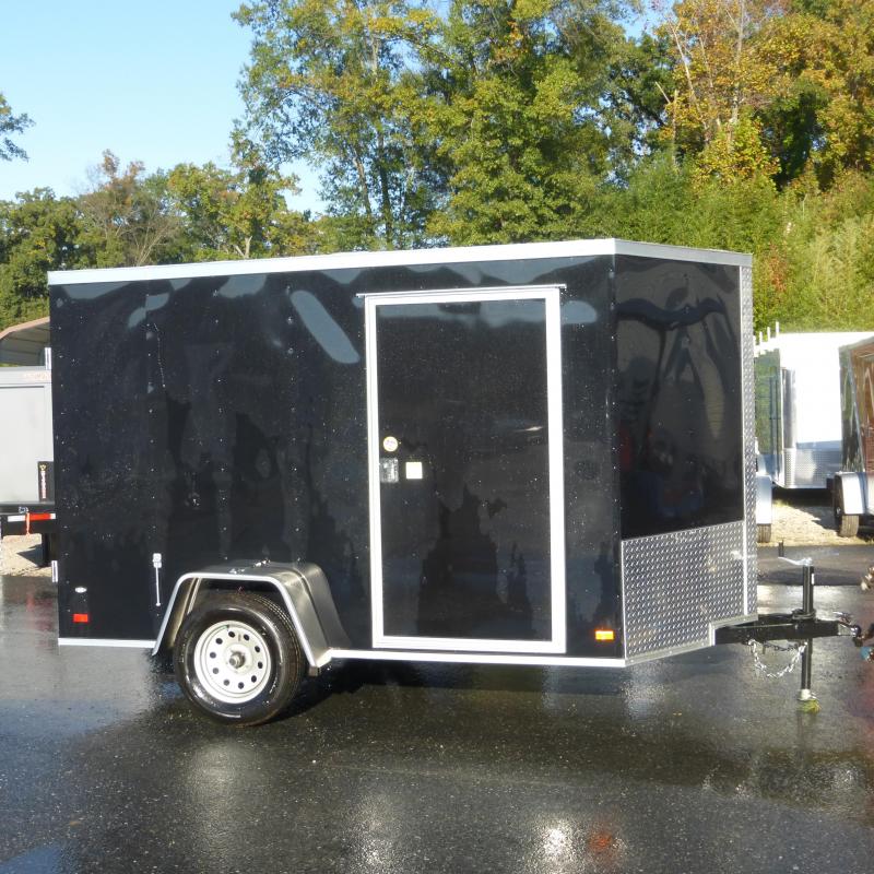 Covered Wagon Black 6' X 10' Enclosed Cargo Trailer w/ Ramp 3K New enclosed cargo utility