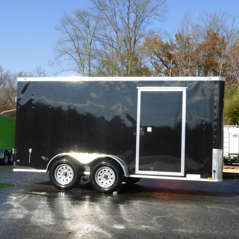 Diamond Cargo 7' X 14' TA Black Enclosed Cargo Trailer w/Cargo Doors in the Rear New enclosed