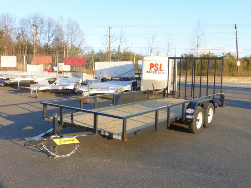 Belmont 7x18 Utility Trailer, Split Ramps
