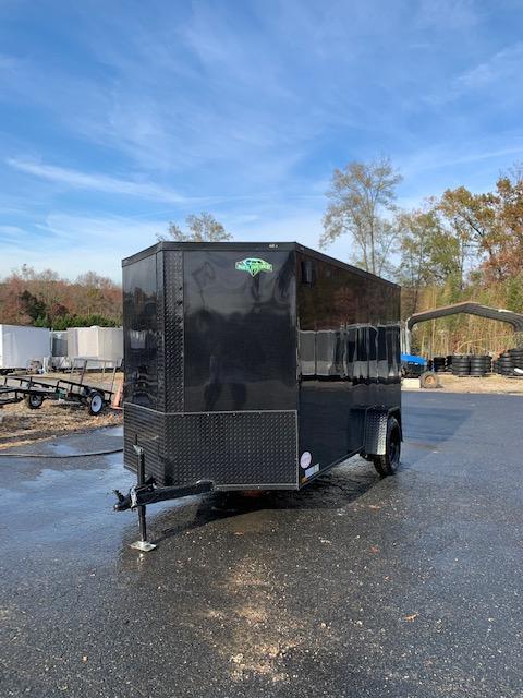 Diamond Cargo 6X10 Enclosed Cargo Trailer Black w/Blackout ...