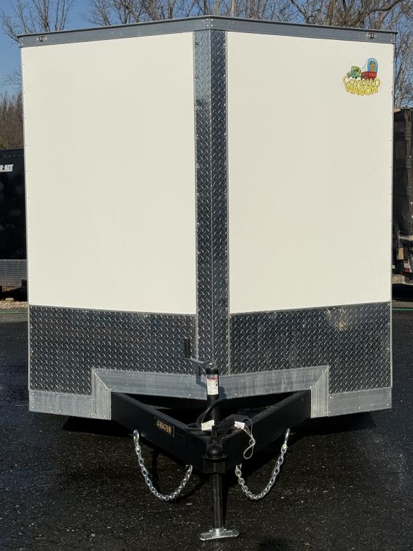 Covered Wagon 7' x 12' White w/ Braking Axle