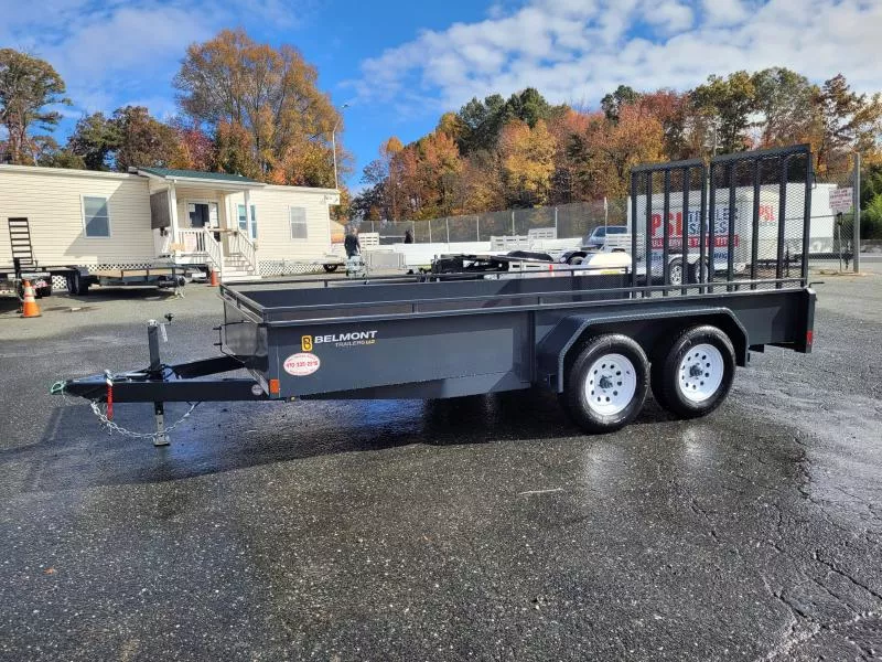 Belmont 7x16 Utility Trailer, Solid Sides