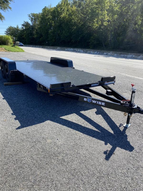 BWISE 7' x 20' Steel Deck Car Hauler Trailer 10K MOIJ28