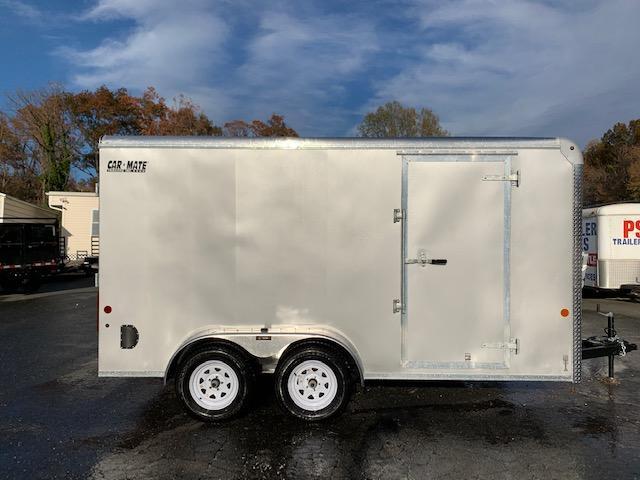 Car Mate 7' x 14' Silver Enclosed Cargo Trailer with Ramp ...