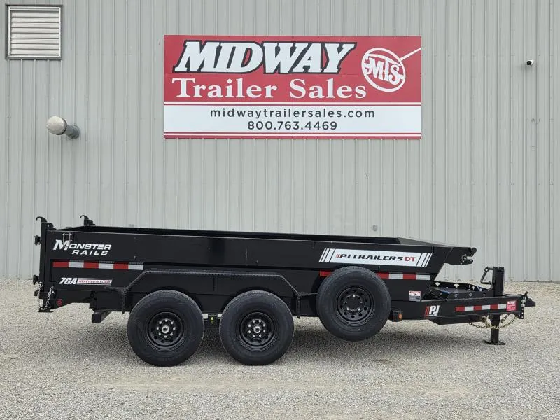 2026 PJ Trailers 83 x 14' Low Pro Telescopic Dump Dump Trailer