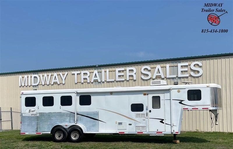 2007 BISON ALUMASPORT 4H W/ 8'SW LIVING QUARTERS MF9Q2qzg21ta