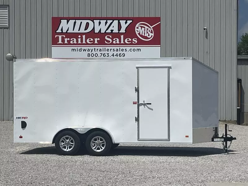 2025 Bravo Trailers Hero 7 x 16' w/ Rear Ramp Cargo / Enclosed Trailer
