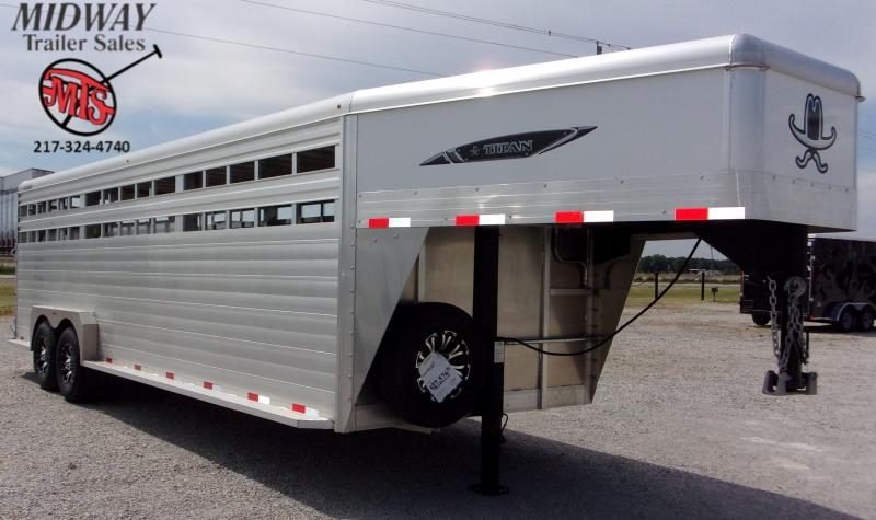 2020 Titan Trailers 7'6" x 6'6" X 24' Aluminum Stock GN Horse Trailer 2020 Titan Trailers 7'6" x 6'6" X 24' Aluminum Stock GN Horse Trailer
