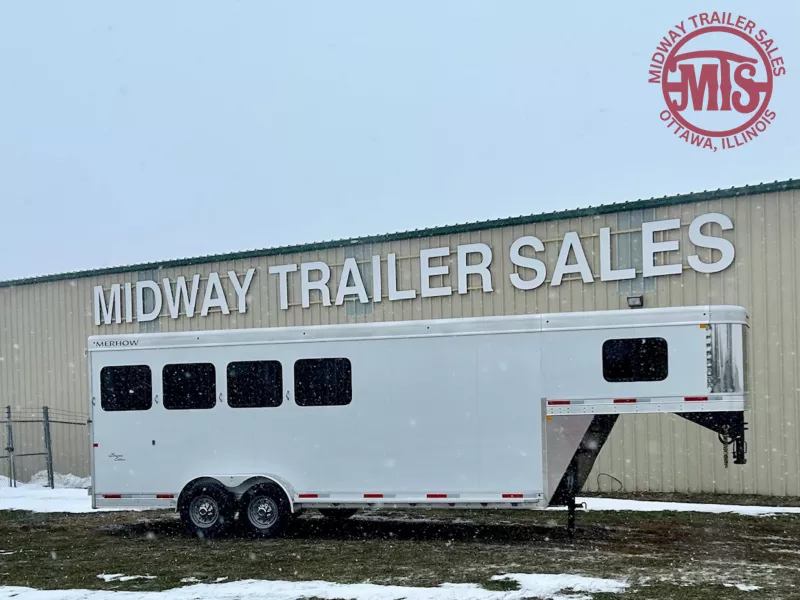2026 Merhow Trailers Bronco 4H w/ Front Dress Horse Trailer