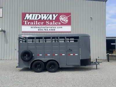 2027 S&S Manufacturing 6'8x6'6x16' Livestock Stock / Stock Combo Trailer
