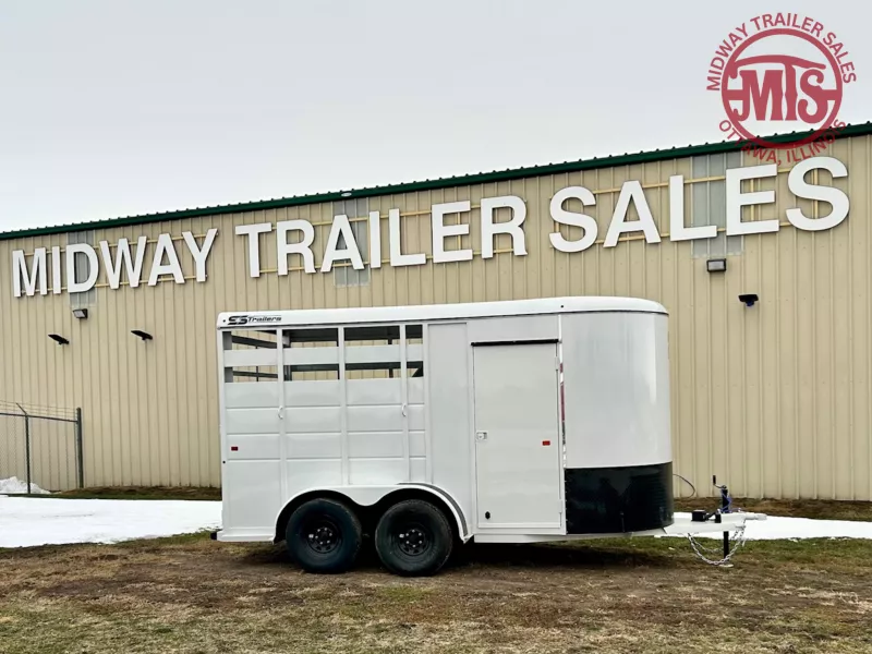 2026 S&S Manufacturing 2 Horse w/ Front Dress Stock / Stock Combo Trailer