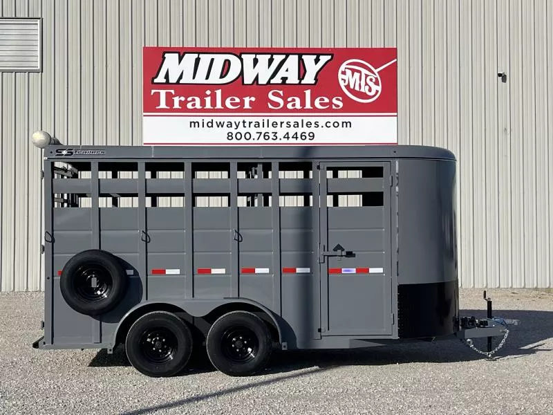 2026 S&S Manufacturing 6'8"x7'x16' Livestock BP  Trailer
