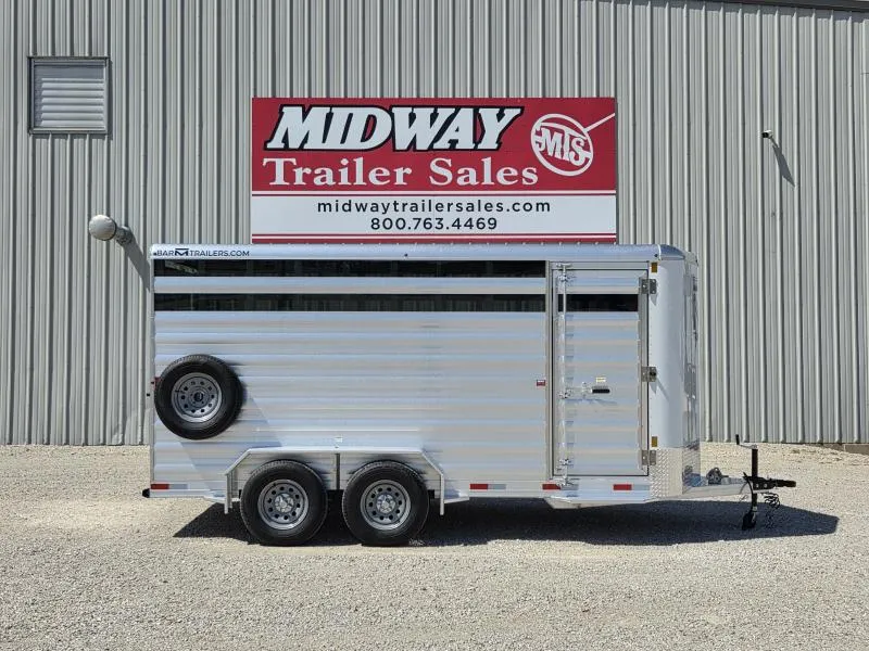2026 Bar-M Trailers 6' 8" x 16' Livestock TA BP  Trailer