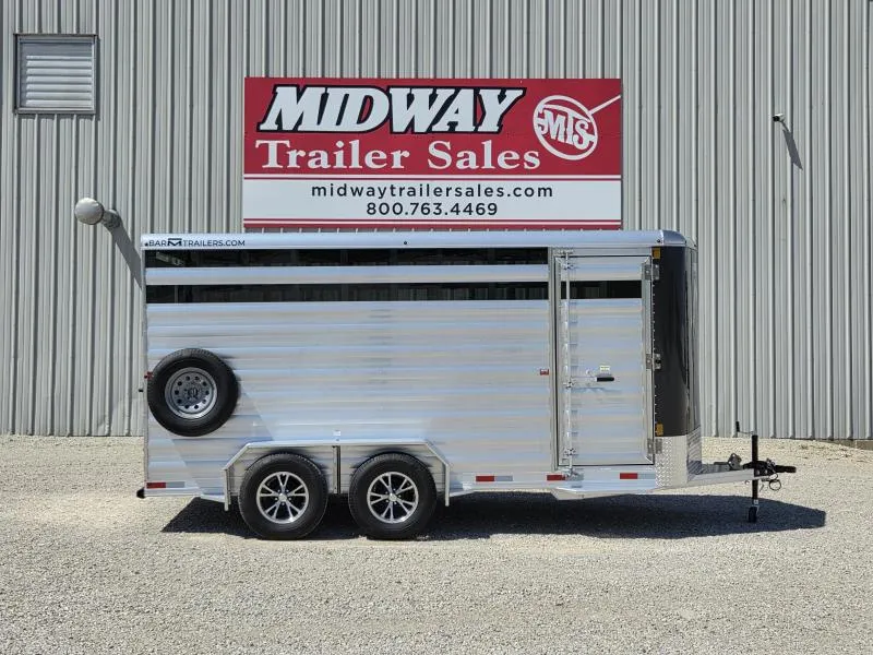 2026 Bar-M Trailers 6'8" x 16' Livestock TA BP Trailer