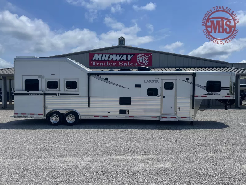 2025 Lakota Infinity IN8315SR 3H w/15'SW &16 Slide & SL GN Horse Trailer