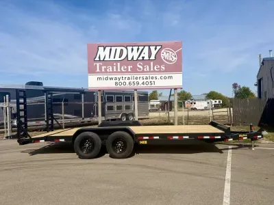 Big Tex 83" X 22' (19' + 3') Economy Equipment Trailer- 14EB