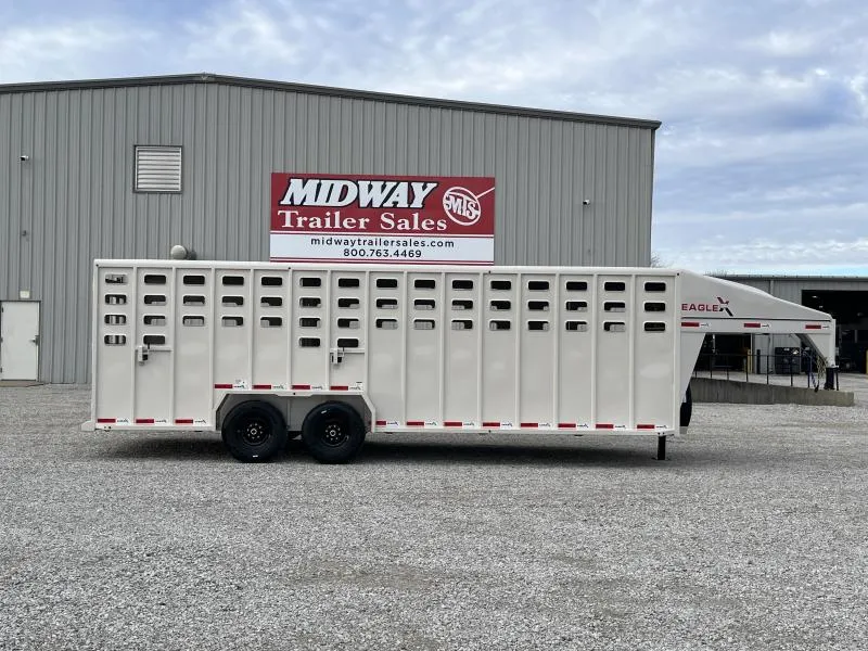 2026 Eagle Trailer 6'8" x 24' Livestock TA GN Trailer
