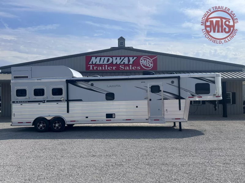2025 Lakota Trailers BI8316SR Charger 3H w/16'SW LQ w/9' Slide-Out GN Horse Trailer