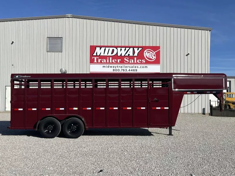 2026 S&S 6' 8 X 6' 6" X 20' Livestock GN Stock / Stock Combo Trailer