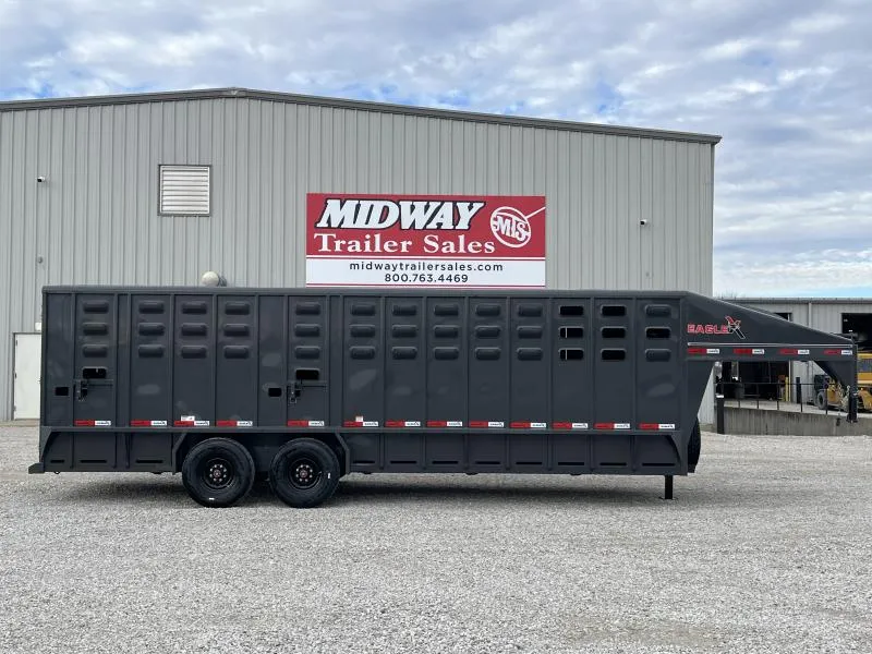 2026 Eagle Trailer 7' x 24' Livestock TA GN Trailer