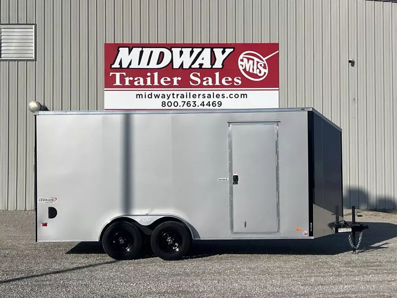 2025 Bravo Trailers Scout 7 X 16' Enclosed Trailer w/ Rear Ramp TA BP Cargo / Enclosed Trailer