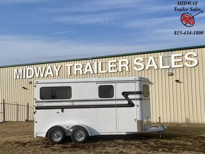 2025 Hawk Trailers  2 Horse BP Walk-Thru w/ Dress Classic Custom Horse Trailer