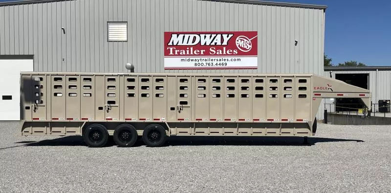 2026 Eagle Trailers 32' X 7' LIVESTOCK TRI-AXLE GN Trailer