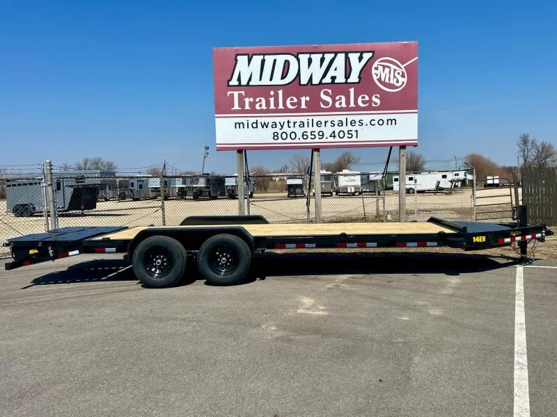 2026 Big Tex Trailers 83" X 22' (19' + 3') HD TA Seamless I-Beam-14EH Equipment Trailer