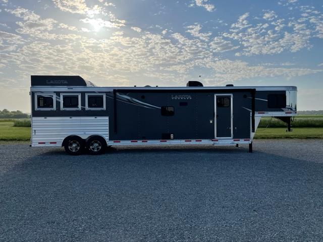 2023 Lakota C8315SRB Charger 3H w/15' SW & 9' Slide LQ TA GN Horse Trailer 2023 Lakota C8315SRB Charger 3H w/15' SW & 9' Slide LQ TA GN Horse Trailer