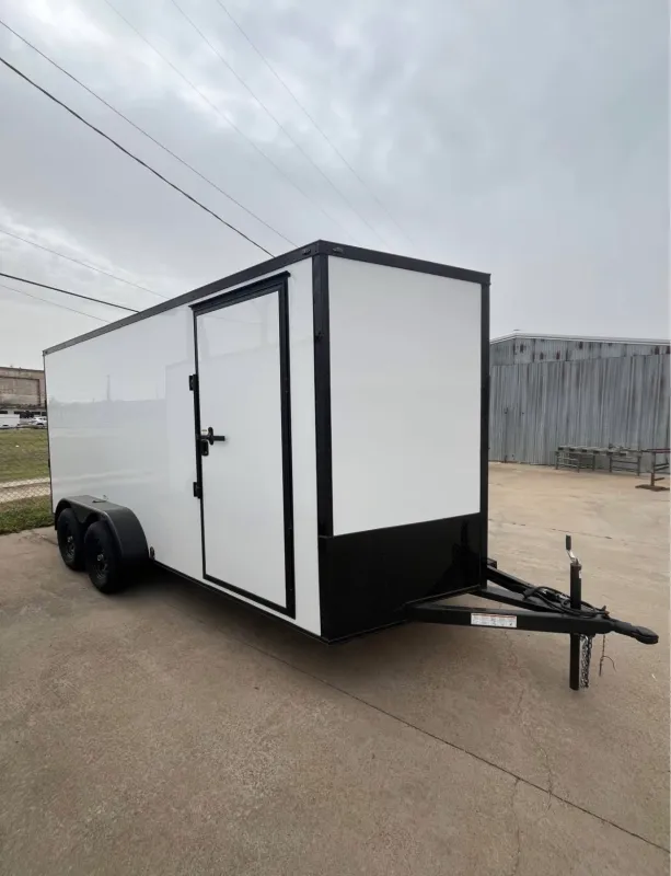 2025 Sawyer Trailers 7X16 Tandem Axle Seamless Enclosed Trai