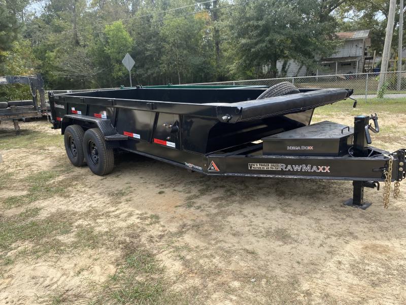 2022 RawMaxx 83x16 Black Spreader Door Tandem Axle 16000# GVWR Dump Trailer 2022 RawMaxx 83x16 Black Spreader Door Tandem Axle 16000# GVWR Dump Trailer
