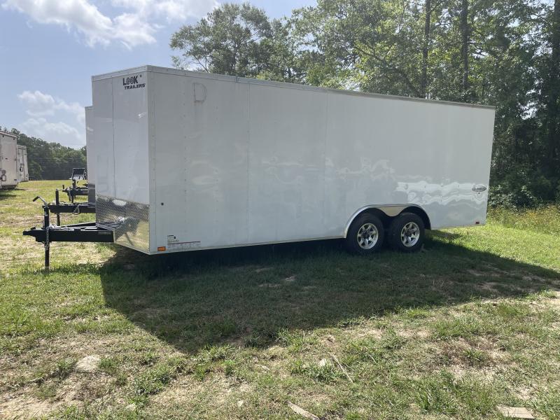 2022 Look Trailers 8.5x20 White Ramp Tandem Axle Cargo / Enclosed Trailer
