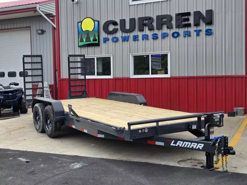2026 Lamar 7x20(18+2) 14K Equipment Trailer- Adjustable coupler- Contractor Ramps- Spare Tire Carrier- D-Ring Tie Downs