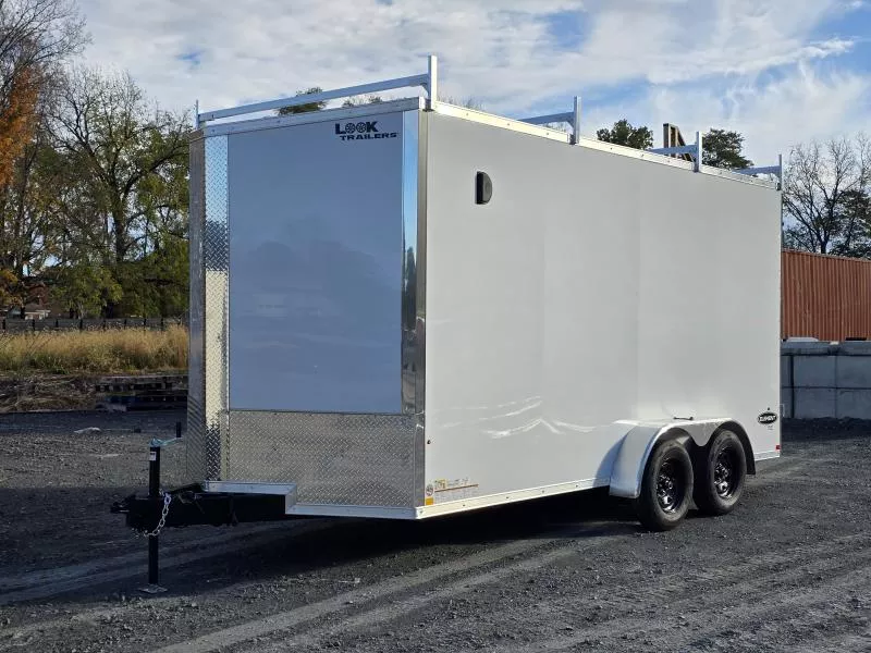 2026 Look Trailers 7x16 7K Enclosed Trailer- 7' Interior Height- Barn Door- Ladder Rack- Composite Exterior Siding