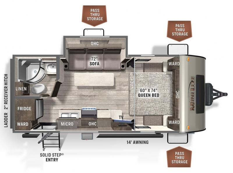 2022 ROCKWOOD MINI LITE 2109S Travel Trailer Under 4,500 lbs Dry