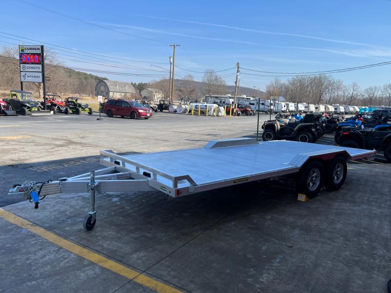 2024 Aluma 8x18 7k Full Width Drive Over Fender Car Trailer - Fully Aluminum Construction - Torsion Axles - Rub Rail - Rear Stabilizer Jacks - 5 Year Warranty - WB18-TA-EL-DOF-R-RR-RTD