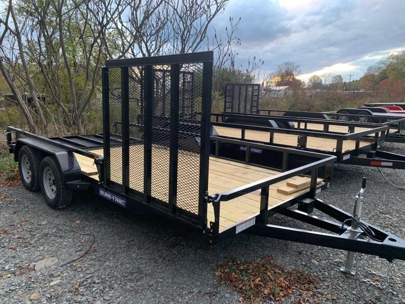 2021 SURETRAC 7x16 7k Tube Top Utility Trailer with Side Ramp