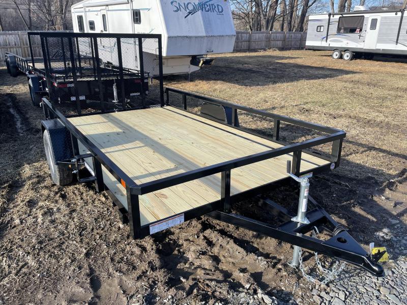 2022 SURETRAC 7x12 3k Tube Top Utility Trailer Setback Jack Reinforced Tongue Spring