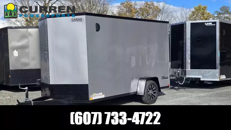 2026 Cargo Express 6x12 3K EX DLX Enclosed Trailer- 6.5' Interior Height- Ramp Door- Blackout Trim- Alloy Wheels- Fold Down Stabilizer Jacks