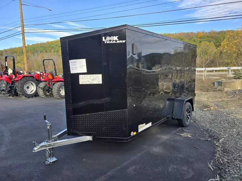 2026 Look Trailers 6x12 3K VISION ALUMINUM Enclosed Trailer- 6' Interior Height- Ramp Door- Blackout Trim- Black Aluminum Wheels- 22" LED Loading Light- Fold Down Stabilizer Jacks