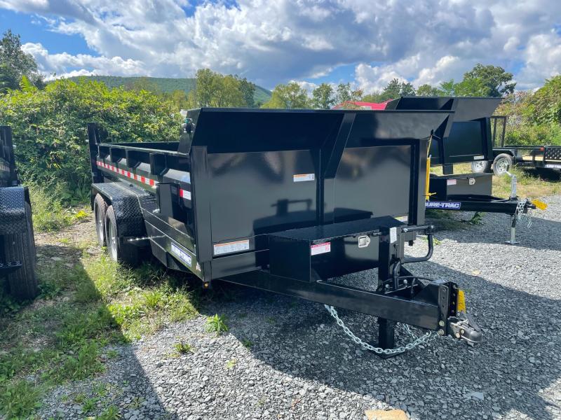 2022 SURE-TRAC 7X14 14k HD Low Profile Dump Trailer - Scissor Lift - Drop Leg Jack - Under Bed Storage - Tarp Kit - Combo Gate - Ramps - ST8214HLOD-B-140 2022 SURE-TRAC 7X14 14k HD Low Profile Dump Trailer - Scissor Lift - Drop Leg Jack - Under Bed Storage - Tarp Kit - Combo Gate - Ramps - ST8214HLOD-B-140