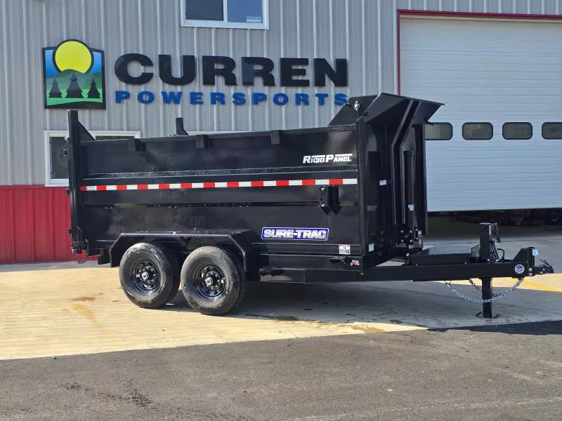 2026 Sure-Trac 7x12 14K Dump Trailer- 4' Sides- Combo Gate- Ramps- Tarp Kit- Spare Tire Carrier