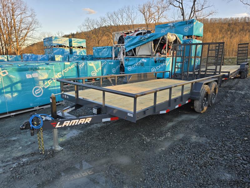 2025 Lamar Trailers  7x16+2 10K Utility Trailer- Tube Top- Spare Tire Carrier- Ladder Gate