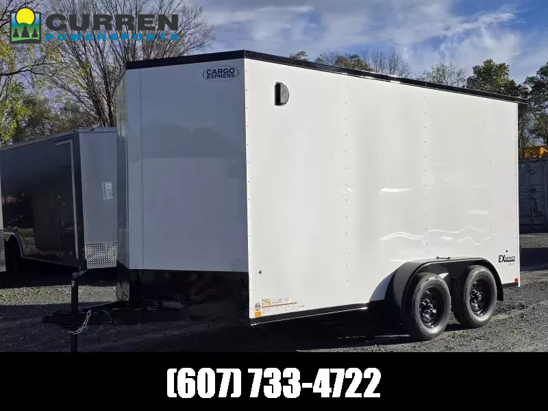 2026 Cargo Express 7x14 7K EX DLX Enclosed Trailer- 7' Interior Height- Ramp Door- Blackout Trim- Rear Flare with LED Light