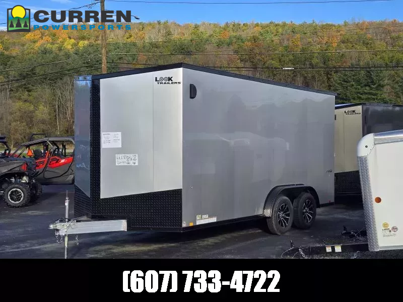2026 Look Trailers 7.5x16 7K VISION ALUMINUM Enclosed Trailer-7' Interior Height-  Ramp Door- Blackout Trim- Rear Flare with LED Loading Light
