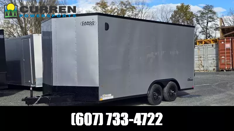 2026 Cargo Express 8.5x16 7K EX DLX Enclosed Trailer- Ramp Door- 7' Interior Height- Blackout Trim-  22" LED Loading Light