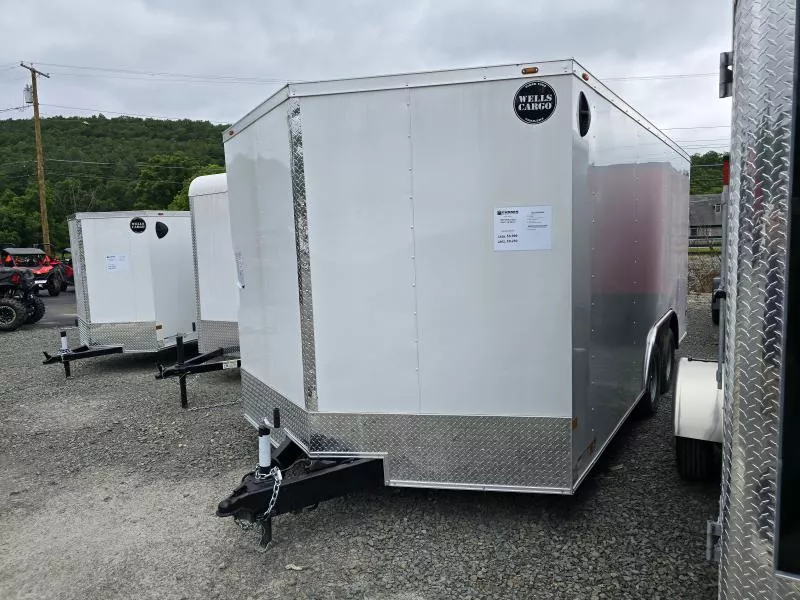 2025 Wells Cargo 8.5x16 7K Enclosed Trailer- 6.5' Interior Height- Ramp Door- 48" Beavertail