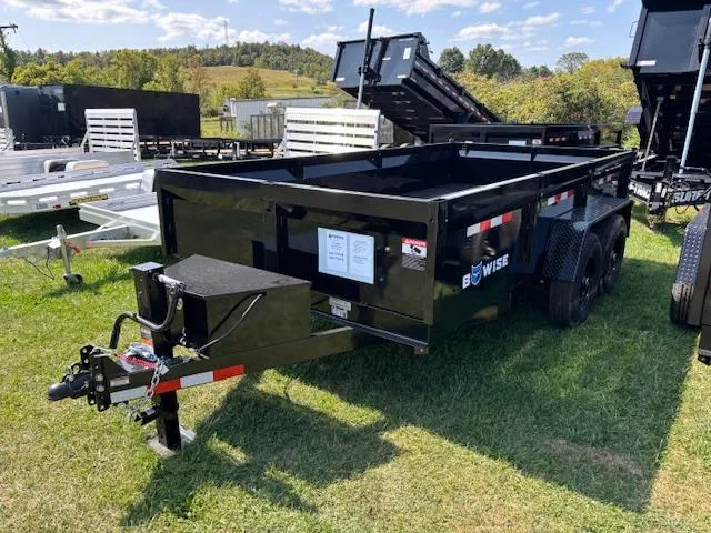 2026 BWISE 7X14 14K * LP * COMBO GATE * RAMPS *  DT714LP-LE-14 Dump Trailer