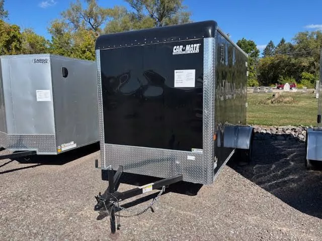 2025 Car Mate Trailers  6x12-3K Cargo / Enclosed Trailer- Ramp Door- 6.5' Interior Height- Silver Spoke Wheels
